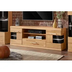 Lowboard HOME AFFAIRE "Ribe", braun (eiche teilmassiv), B:160cm H:55cm T:35cm, Holz teilmassiv, Sideboards, Breite 160 cm