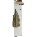 DIETER KNOLL Garderobenpaneel Weiß, Eiche, Balkeneiche, furniert, 42x170x27 cm,