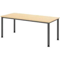 Bümö Schreibtisch Ahorn, Nachbildung,Ahorn, Rechteckig, 180x74x80 cm FSC Mix,