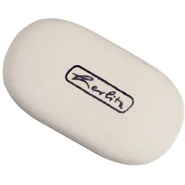 Herlitz Radierer Speckgummi, oval, weiß für Graphit