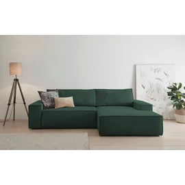 OTTO home Eckcouch Cord 2-Sitzer + 3-Sitzer dunkelgrün