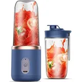 Elektrischer Shaker + zusätzlicher Becher – Tragbarer Mixer – 400-ml-Milchshake-Maker – Wiederaufladbar – Smoothie-Maker – 2-in-1-Mixer und Becher –