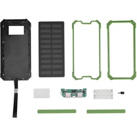 Solar Power Bank, Tragbare 20000 MAh Schnellladung Dual USB Polar Mobile Power Bank Case DIY Kit (Grün)