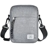 Handy Umhängetasche Herren Kleine, Herrentasche zum Umhängen Grau, wasserdichte Reißverschluss Handy Schultertasche Herren Sling Tasche Handytasche mit Schulterriemen Messenger Tasche Geldbörse