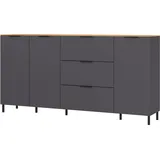 Germania Sideboard »California«, Breite 192 cm - schwarz - Holz - schwarz