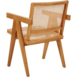 Beliani Esszimmerstuhl WESTBROOK Rattangeflecht braun