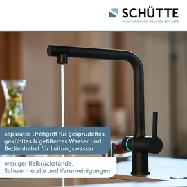 Schütte AQUASTAR PREMIUM Sprudelwasser-Spültischarmatur Schwarz