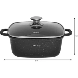 Kinghoff Marmor Kochtopf 28 cm rund