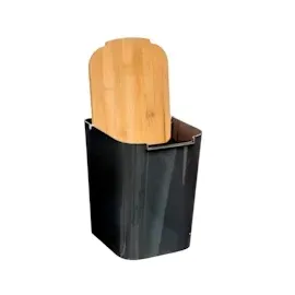 Five 5five - mülleimer mit bambusdeckel 5l schwarz