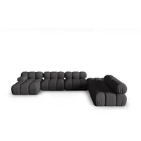 Micadoni Ecksofa Bellis, modular Panorama 7-Sitzer braun