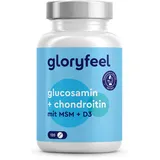 Glucosamin Chondroitin Komplex - Mit MSM, Vitamin D, Calcium und Hyaluronsäure