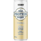 Weider Protein Shake, Vanille, Eiweißshake mit 25g Protein, 12er-Pack, 12 x 250 ml Dosen (inkl. 3 EUR Pfand),