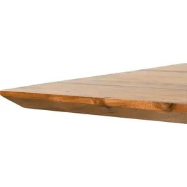 MASSIVMOEBEL24.DE Akazie 200 x 76 x 100 cm natur lackiert / Epoxid schwarz