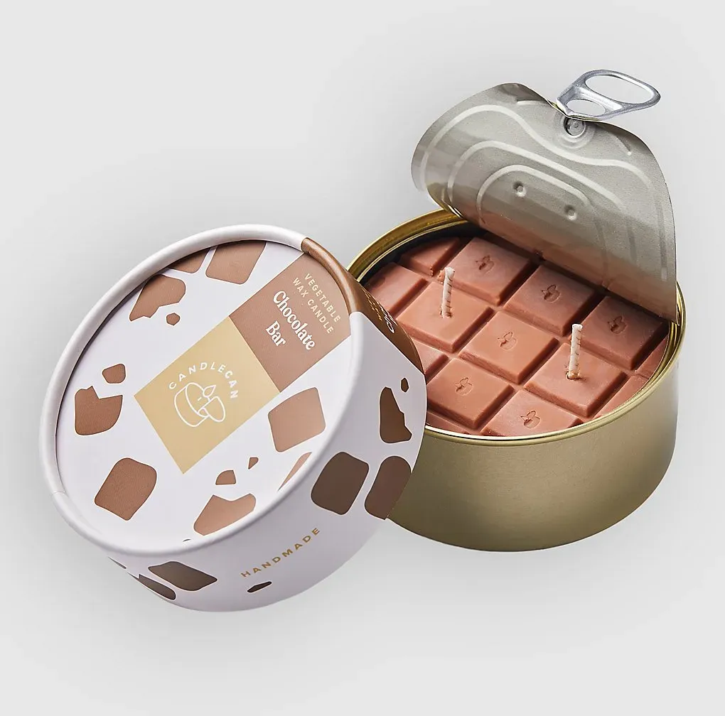 CandleHand Chocolate Bar Can Candle can / choco Gr. Uni