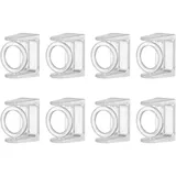 8 Stücke Gardinenstangenhalter Gardinenstange Ohne Bohren Gardinenstange zum Kleben Gardinenhaken Halterung Gardinenstanges Curtain Rod Holder Geeignet für Alle Glatten Oberflächen (Transparent)