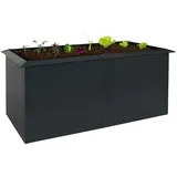 MCW Hochbeet MCW-N24, Metallhochbeet Gemüsebeet Blumenkasten Pflanzkübel, Schneckenkante 78x170x90cm Eisen 52kg, anthrazit