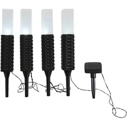 LED Solarleuchte NÄVE "Merle", schwarz, B:5,5cm H:43cm L:5,5cm, Lampen, Solar