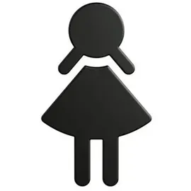 Hewi Symbol Frau 801.91B02090 87x150x3mm, selbstklebend, matt, tiefschwarz