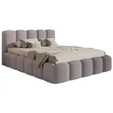 Selsey Bett 140 x 200 cm Polsterbett Schlafbett Mit Bettkasten Stauraum Metallgestell Kopfteil Boucle Cloudy II Graubraun