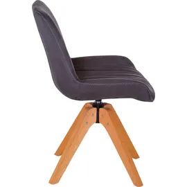 GUTMANN FACTORY Stuhl GUTMANN FACTORY "Iggy", grau (lederlook grau), B:55cm H:84cm T:60cm, Stühle, Stuhl, Drehstuhl in Vintage Optik, im 2er-Set, Drehstuhl