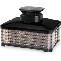 Zeegma DRY CHEF PRO Dörrautomat 400W, Obst- & Gemüsetrockner, 5 Ebenen, Temperatur 35–70°C, Umluft, Timer bis 72h - Schwarz