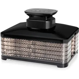 Zeegma DRY CHEF PRO Dörrautomat 400W, Obst- & Gemüsetrockner, 5 Ebenen, Temperatur 35–70°C, Umluft, Timer bis 72h - Schwarz