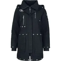 Rock Rebel by EMP Damen schwarze Winterjacke mit Nietendetails S - S