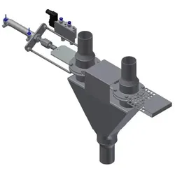 Doppelschieber-Ventil, elektropneumatisch DN 60 für Industriesauger