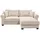 Sofa.de Ecksofa beidseitig montierbar Angelina klein ¦ creme ¦ Maße (cm): B: 255 H: 92 T: 185.0