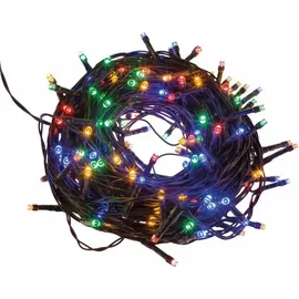 IDENA Lichterkette 200 LED bunt, mit 8 Stunden Timer Funktion und Transformator, ca. 27,9 m