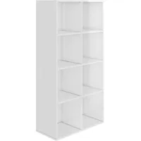 VidaXL Bücherregal/Sideboard Hochglanz-Weiß 66×30×130 cm Holzwerkstoff