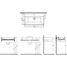 Megabad Profi Collection Sistema Waschbecken 70 x 42 cm (10SF50070)