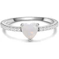 Glanzstücke München Ring Sterling Silber mit Mondstein (synth.) in Silber | Gr.: 60