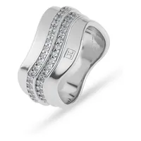 JETTE Damenring WAVES 89221892 - silber - 51