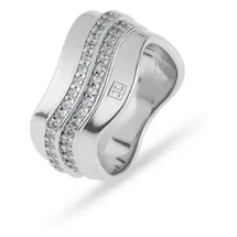 JETTE Damenring WAVES 89221892 - silber - 51
