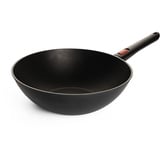 WOLL Eco Lite Wok- und Rührpfanne - Induktiv -, Ø 30 cm, 9 cm hoch, mit abnehmbarem Stiel - Geeignet für alle Herdarten, 100 % recyceltes Aluguss, backofenfest, schwarz