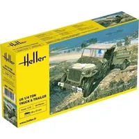 Heller 79997 - Willys MB Jeep & Trailer 1:72