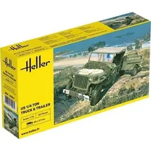 Heller 79997 - Willys MB Jeep & Trailer 1:72