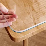 Pvc Tischdecke Transparent 3mm 5mm Mattierte Tischfolie Durchsichtige Fettdicht Kratzfeste Hitzebeständig Wasserdicht Transparente Tischschutz Tisch Schutzfolie PVC Folie Tischunterlage(Clear 3mm,30x3