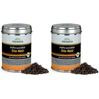 Herbaria Trio Noir bio 75g M-Dose – Bio Pfeffer schwarz ganz – ganze Pfefferbeeren – schwarze Pfeffermischung aus biologischem Anbau von drei verschiedenen Regionen - in nachhaltiger Aromaschutz-Dose