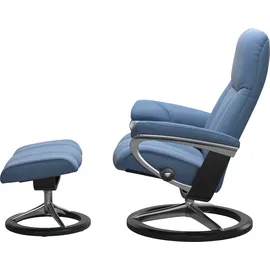 Stressless Stressless® Relaxsessel »Consul« Set, Relaxsessel mit Hocker, mit Hocker, mit Signature Base, Größe M, Gestell Schwarz