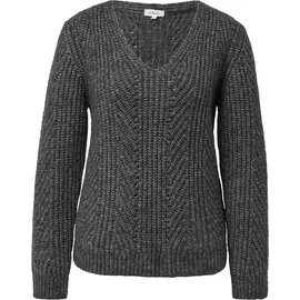 s.Oliver Strickpullover mit Glitzergarn und Pailletten-Details Grau 44