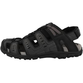 GEOX Herren Uomo Strada C Sport Sandal, Black, 42 EU
