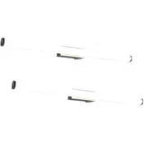 Trio Leuchten LED Spiegelleuchte, LED fest integriert, Neutralweiß, 2er SET Bad-lampen für Badezimmer-spiegel mit Schalter, Breite 80cm silberfarben 80 cm x 5 cm x 9 cm