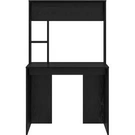 vidaXL Schreibtisch mit Regal Schwarz Eichen-Optik 91 x 50 x 149 cm