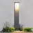 doporro Außenleuchte Aluminium/Edelstahl/Glas 10x6x60 cm IP65 wetterfest 6W 3000K Sandgrau dunkel