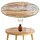 Tulup Tischplatte 80 x 80 cm Glas Holz beige