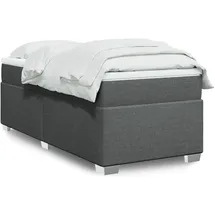 vidaXL Boxspringbett 120 x 200 cm Dunkelgrau
