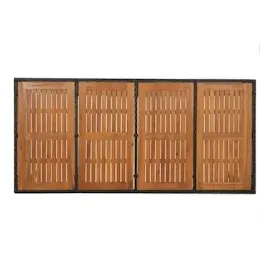 vidaXL Gartentisch mit Holzplatte Schwarz 190x90x75 cm Poly Rattan