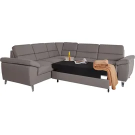 sit&more Ecksofa SIT & MORE "Sorano L-Form", grau (hellgrau), B:249cm H:88cm T:229cm, Sofas, Ecksofa, wahlweise mit Bett- und Relaxfunktion, inkl. Bettkasten